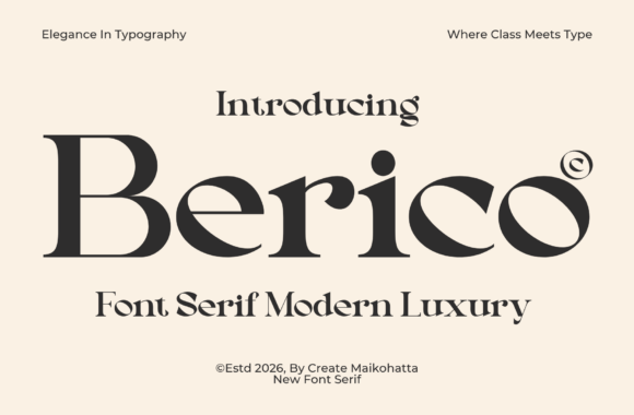 Berico: Modern Luxury Serif for Premium Branding