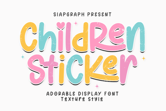 Children Sticker Texture: A Playful Font for Creative Designs