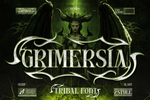 Grimersia: The Bold Serif for Dark & Tribal Aesthetics