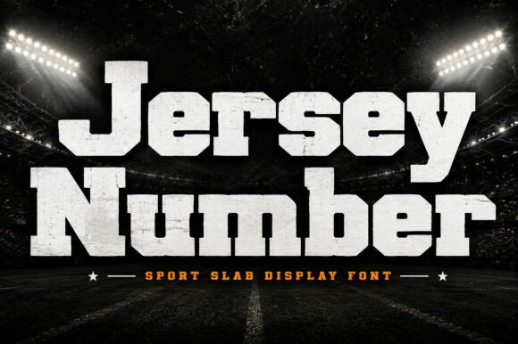 Jersey Number: The Audacious Display Font for Athletic Branding
