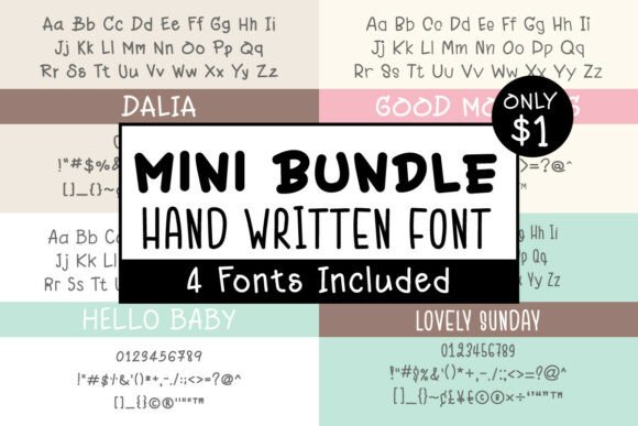 Mini Bundle: Elevate Your Typography with Handwritten Charm