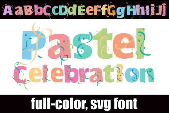 Pastel Celebrations: A Vibrant Typography Asset