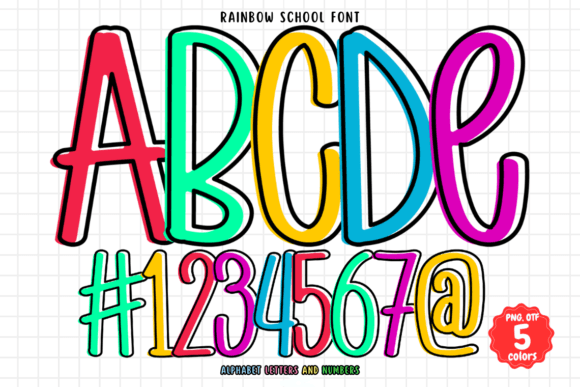 Rainbow School: A Vibrant Font for Creative Design