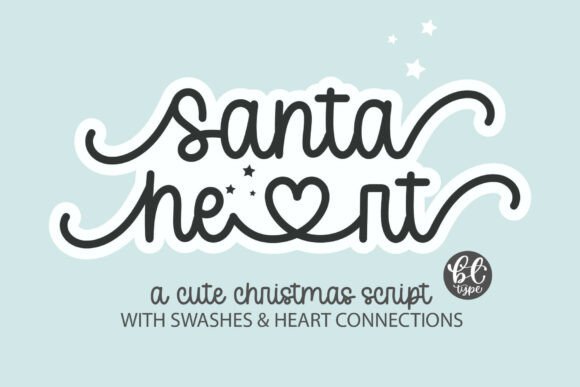 Santaheart: Crafting Holiday Magic with Monoline Script