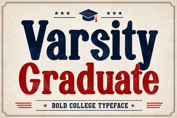 Varsity Graduate: A Bold Font for Authentic Branding